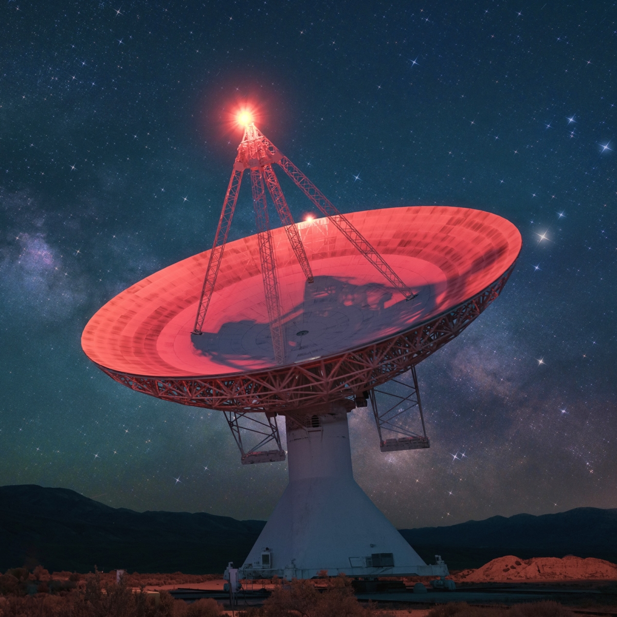A sky full of stars at the Owens Valley radio observatory